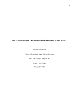 UNV 108 T6 Essay Template - Disposition Essay Francisco Miranda Jr ...