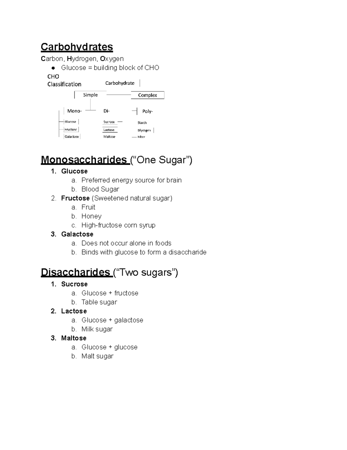 KIN110 Carbohydrate Metabolism & Nutrition: Semester Study Notes - Studocu