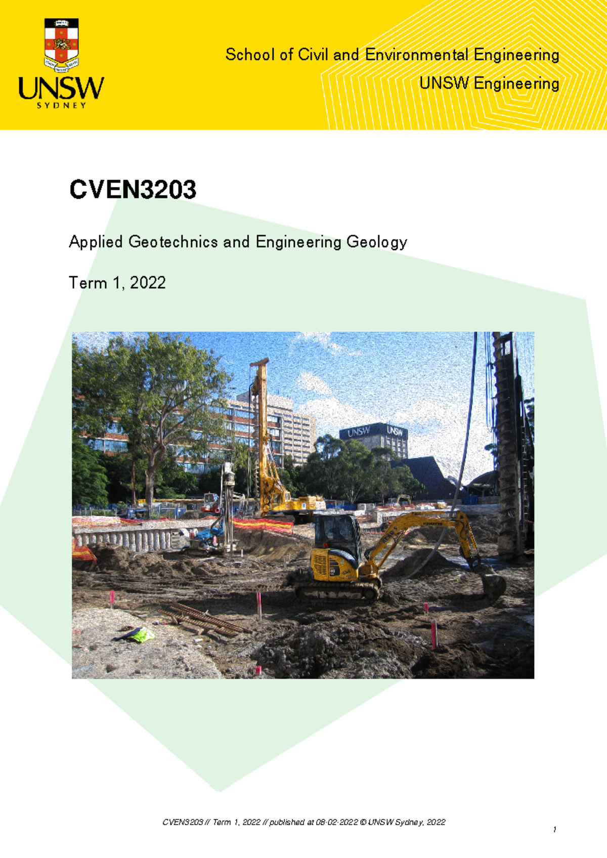 CVEN3203 2022 T1 - Final exam paper - School of Civil and Environmental ...