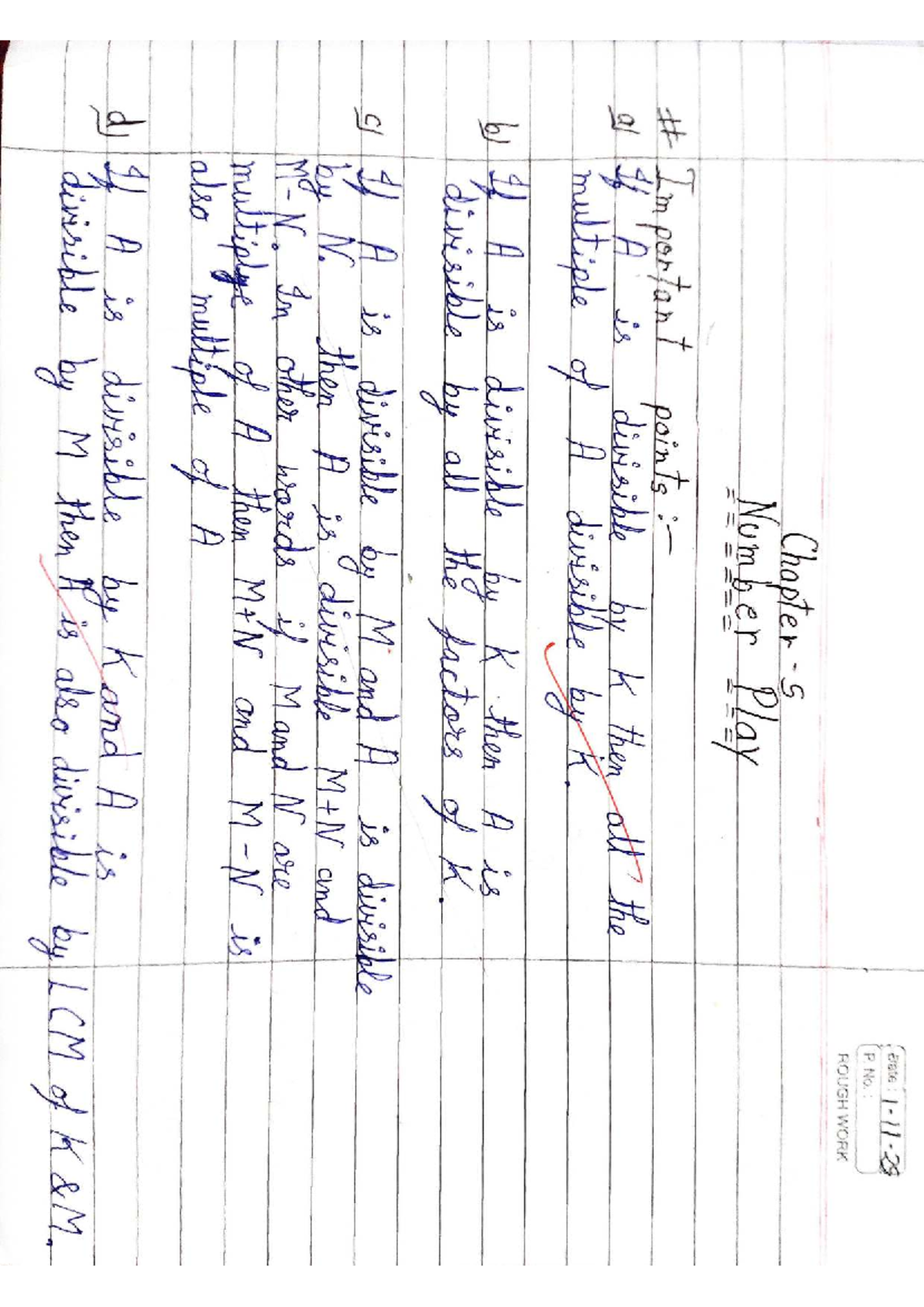 Maths Ch-5: Number Play - ROUGH WORK Notes - Studocu