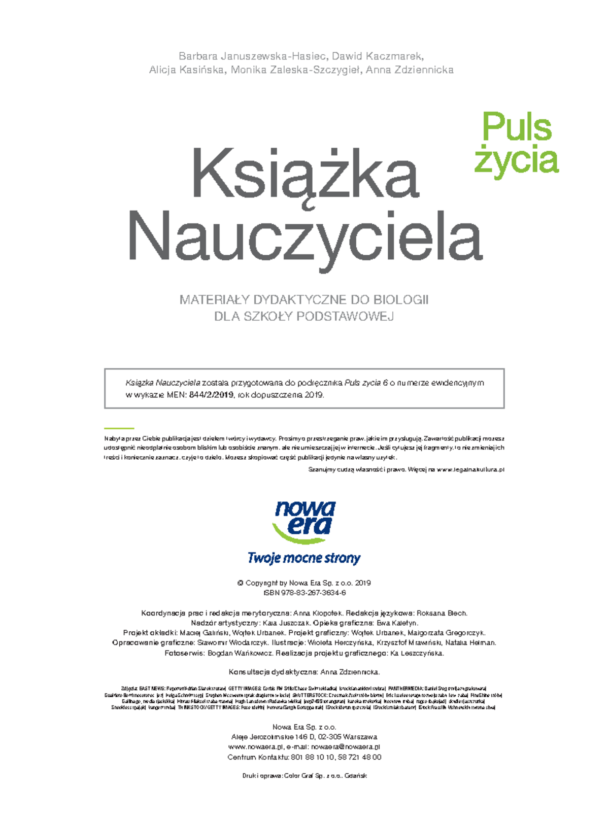 Książka Nauczyciela do Podręcznika Puls Życia 6 - Materiały Dydaktyczne