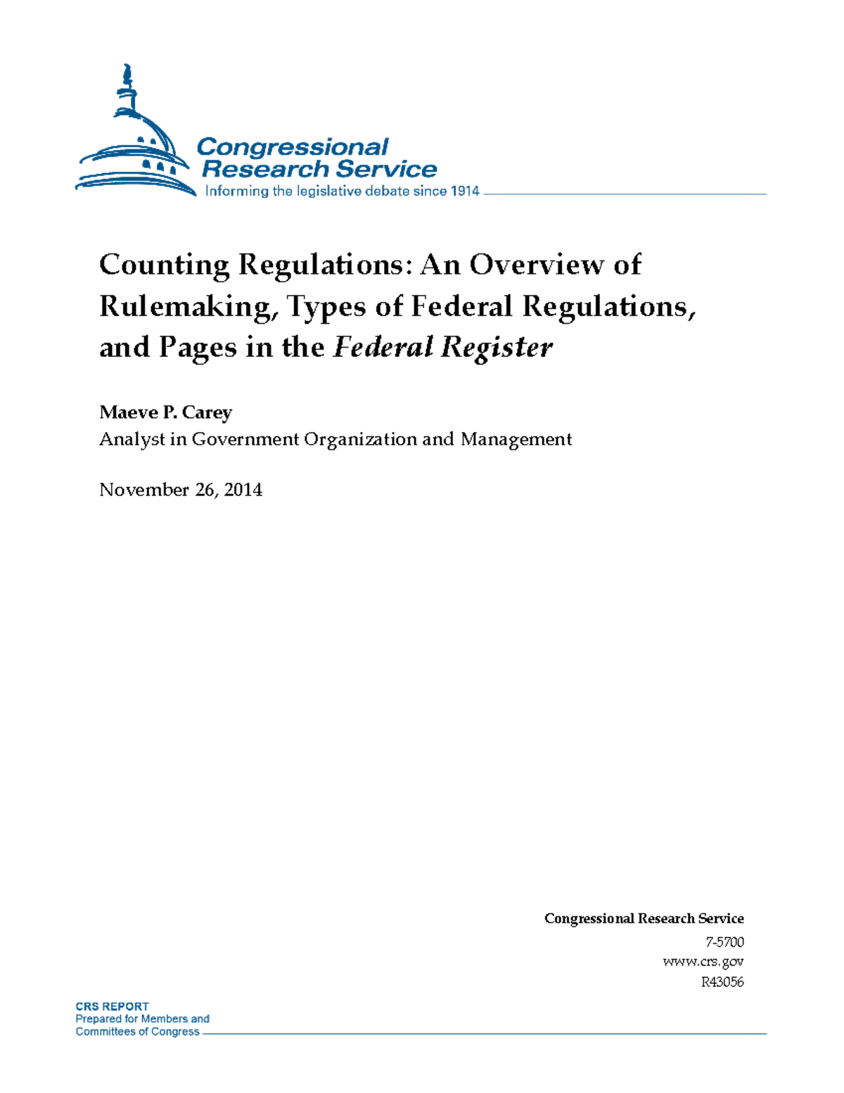 Counting Regulations: Overview of Federal Rulemaking Procedures - Studocu
