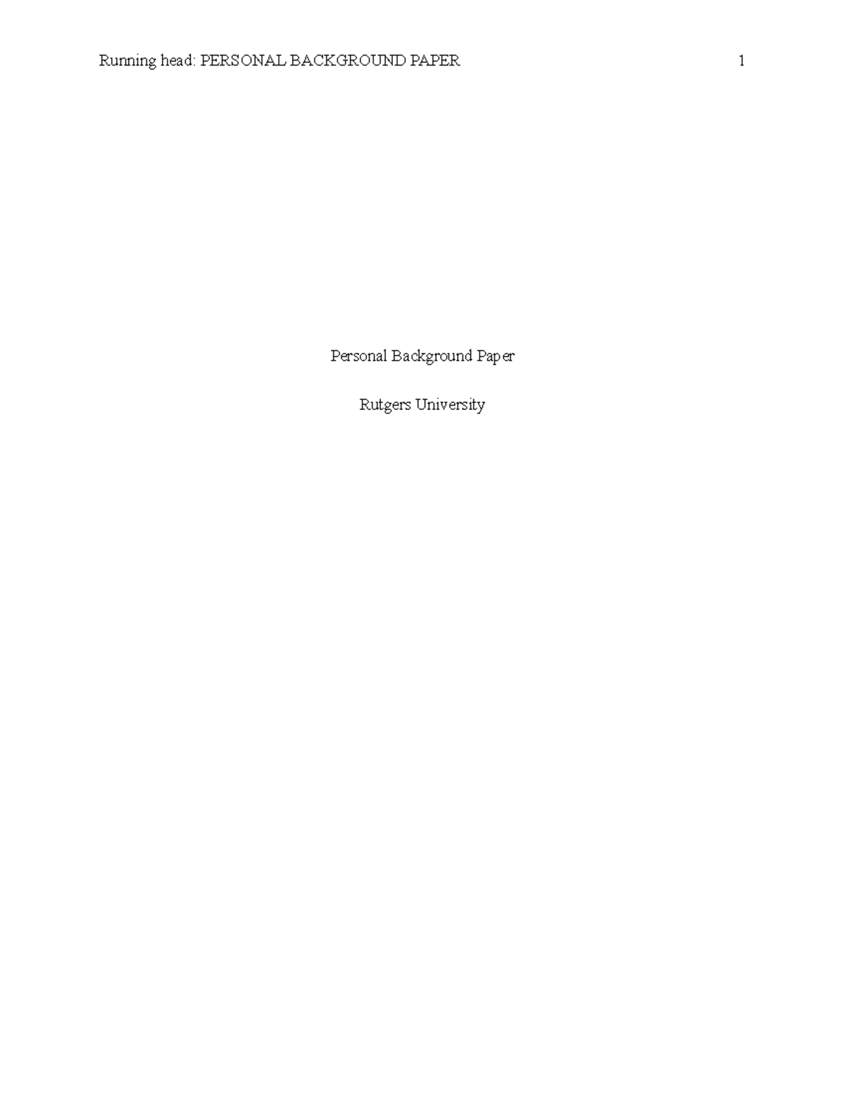 Personal Background Paper: Exploring Family Heritage & Privilege - Studocu