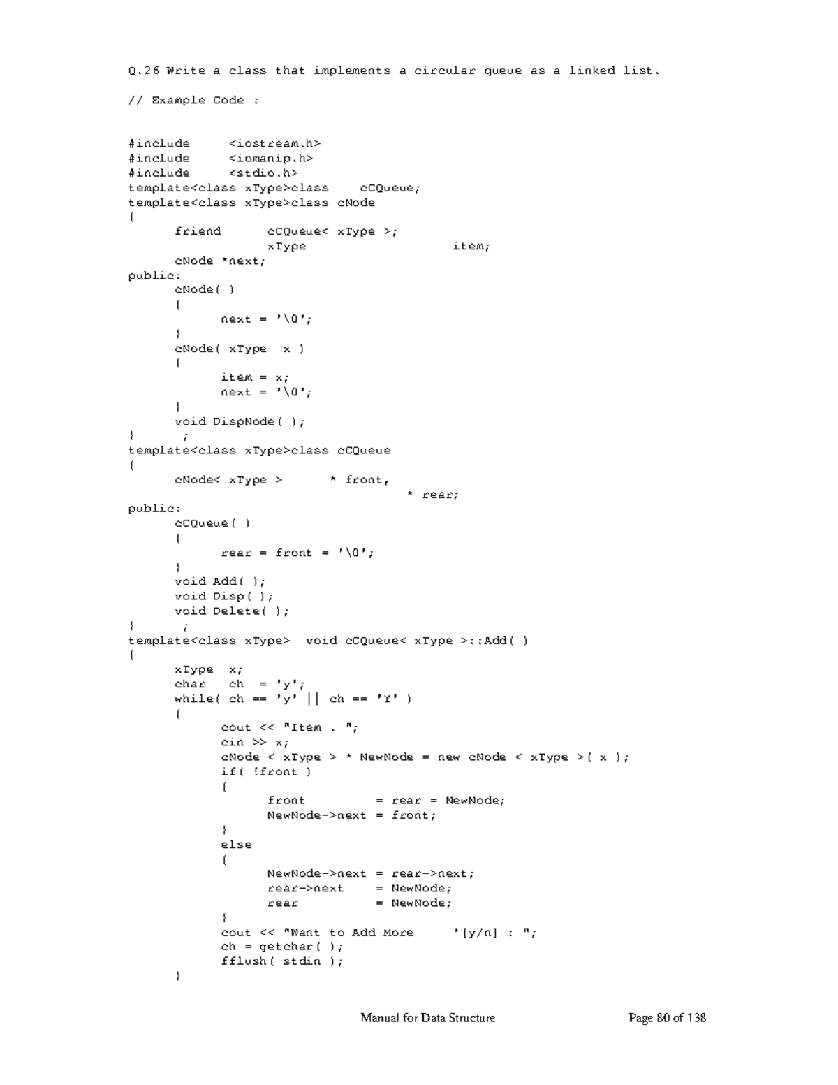 Data Structure cicular queue - Manual for Data Structure Page 80 of 138 ...