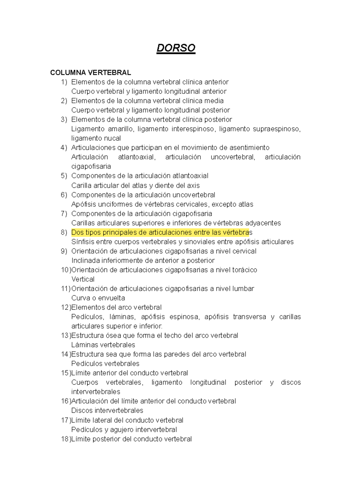GUÍA ANATÓMICA II: Primer Parcial - Dorso y Tórax - Document Preview