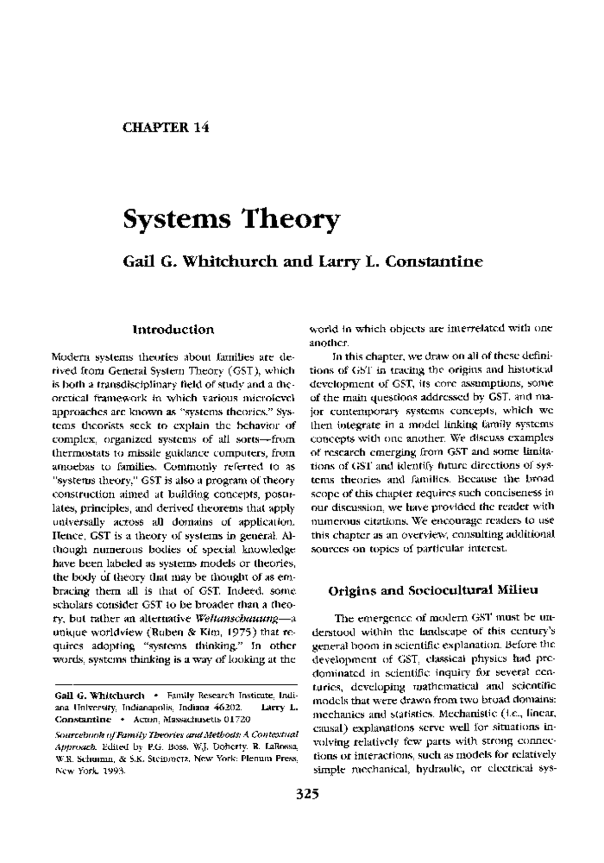 Understanding General System Theory (GST) in Family Systems - Studocu