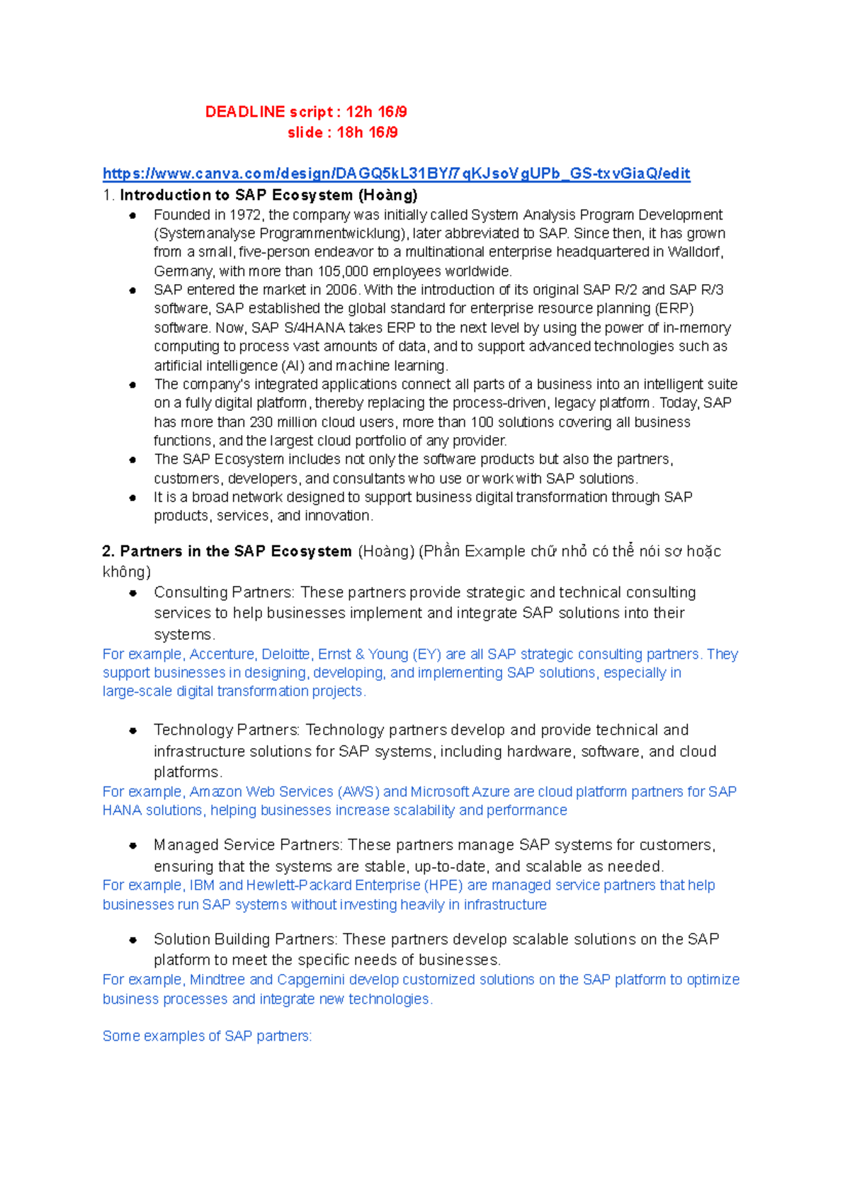 Topic 01 - Understanding the SAP Ecosystem: Partners, Benefits, and ...