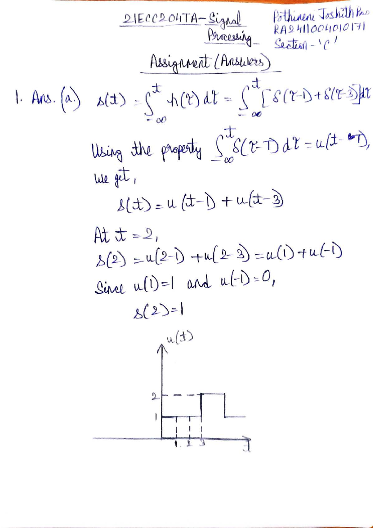 Signal Processing Assignment RA2411004010171 - Studocu