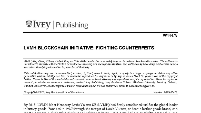 LVMH Blockchain Initiative: Combatting Counterfeits in Luxury Goods ...