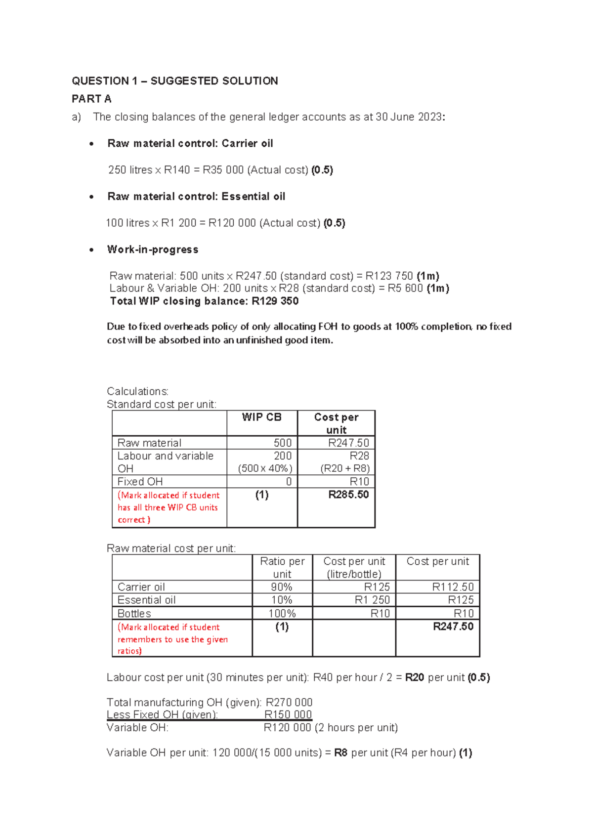 MA 378 Final Exam Suggested Solutions: Variance Analysis and Budgeting ...
