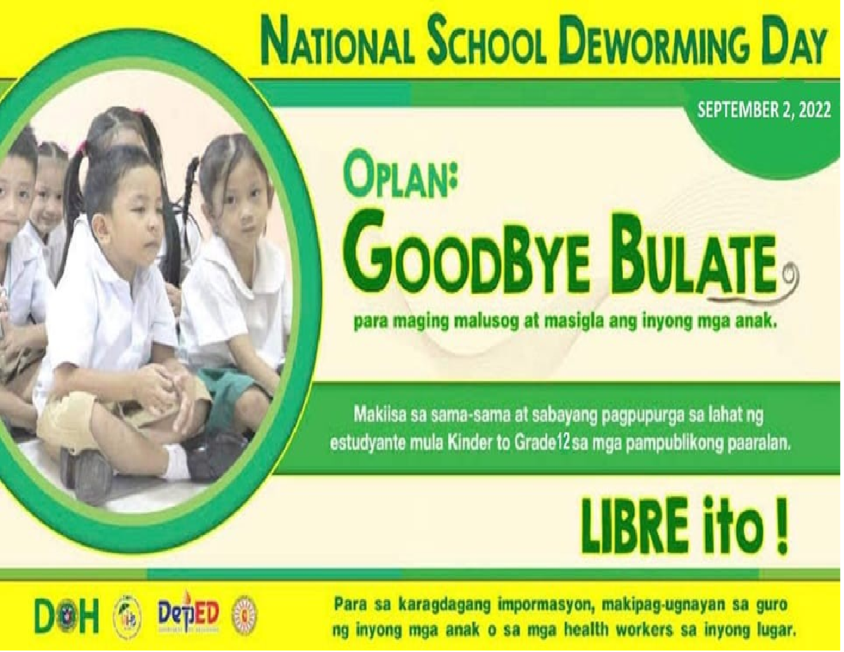 TARP Deworming - hello hi hello - Accountancy - NATIONAL SCHOOL ...