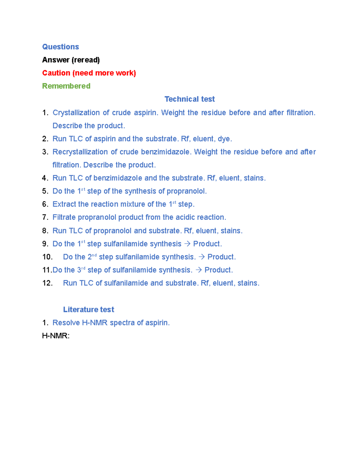 Organic Chemistry 101 - Final Exam Prep Questions and Techniques - Studocu