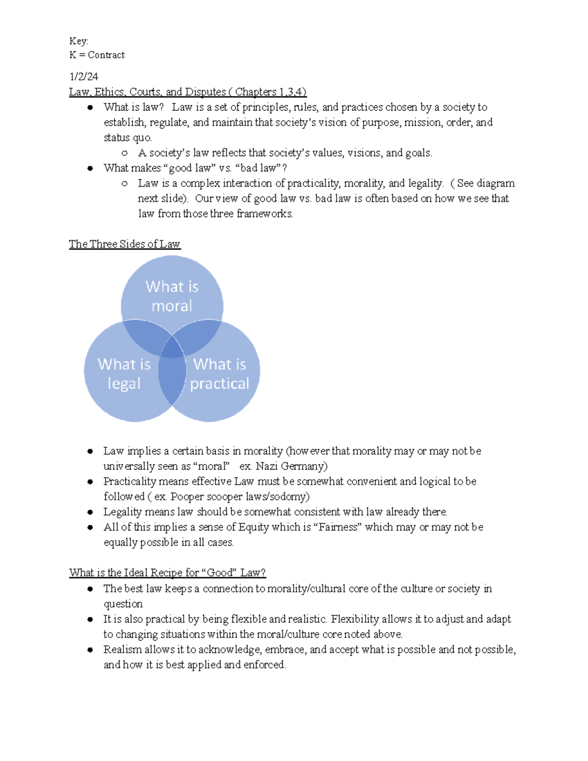 Busniess law - Everything you need to know - K = Contract 1/2/ Law ...