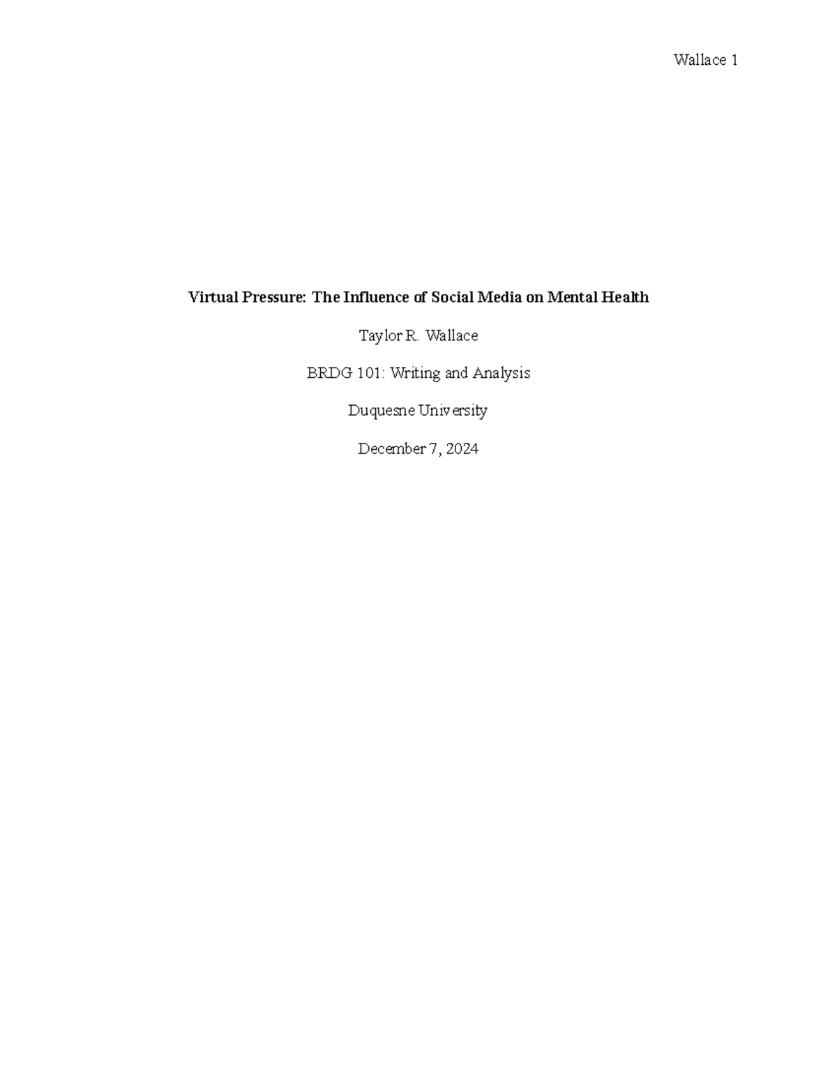 BRDG 101: The Impact of Social Media on Mental Health and Well-Being ...