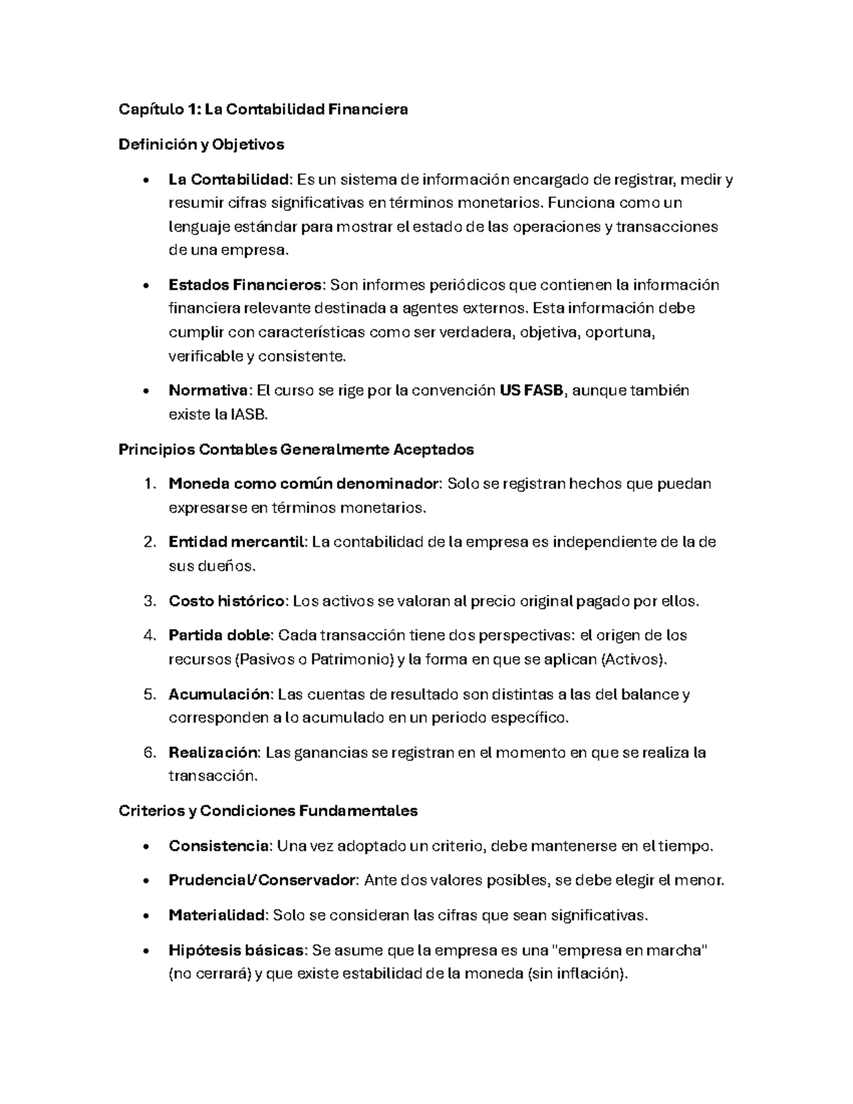 Resumen de Capítulos 1 y 2: Contabilidad Financiera y Objetivos - Studocu