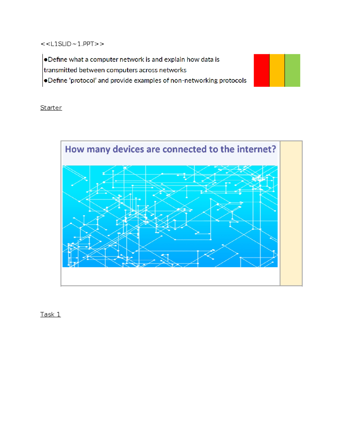 7.2 Lesson 1: Understanding Computer Networks and Their Benefits - Studocu