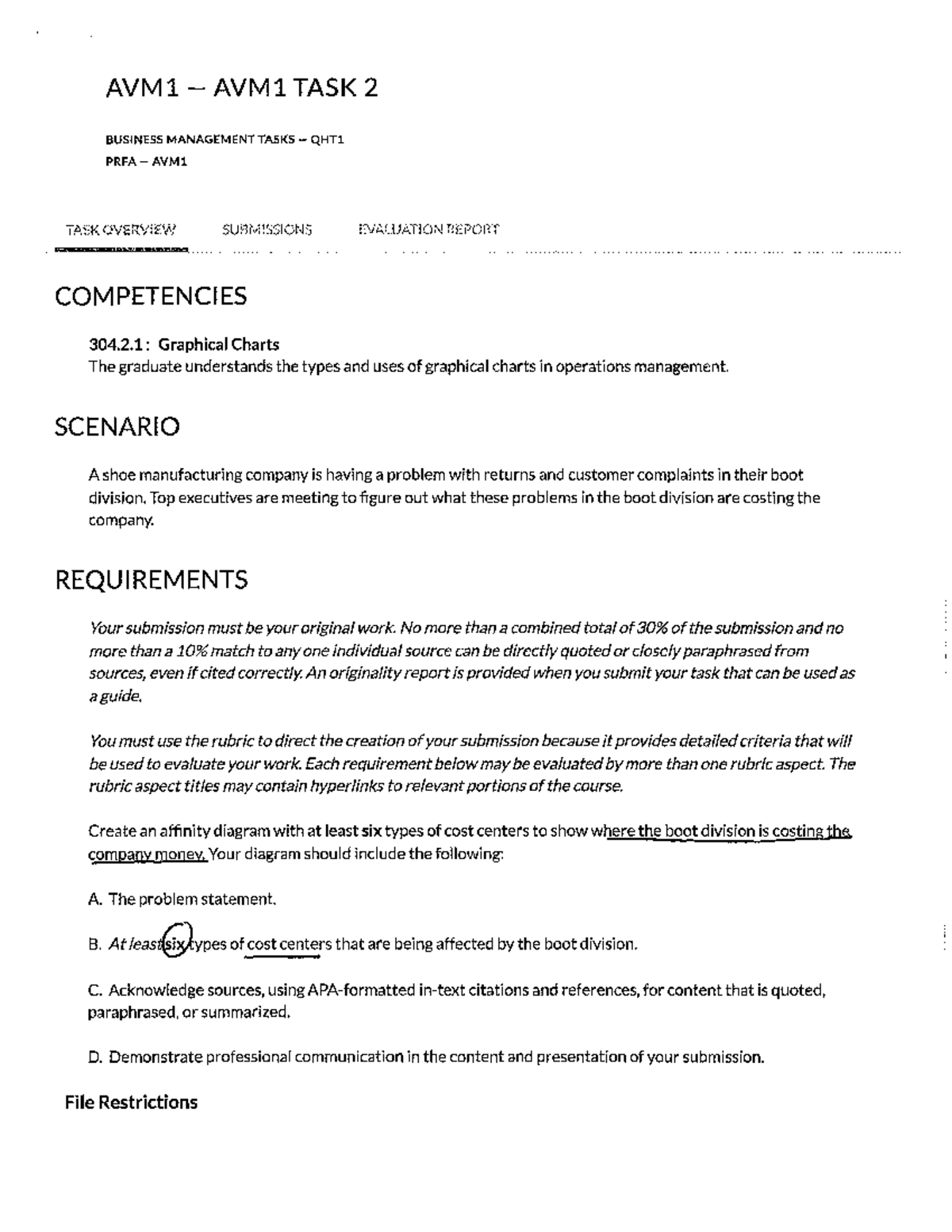 Business Management Qht1 task 1 assessment requirements - AVM1 AVM1 ...