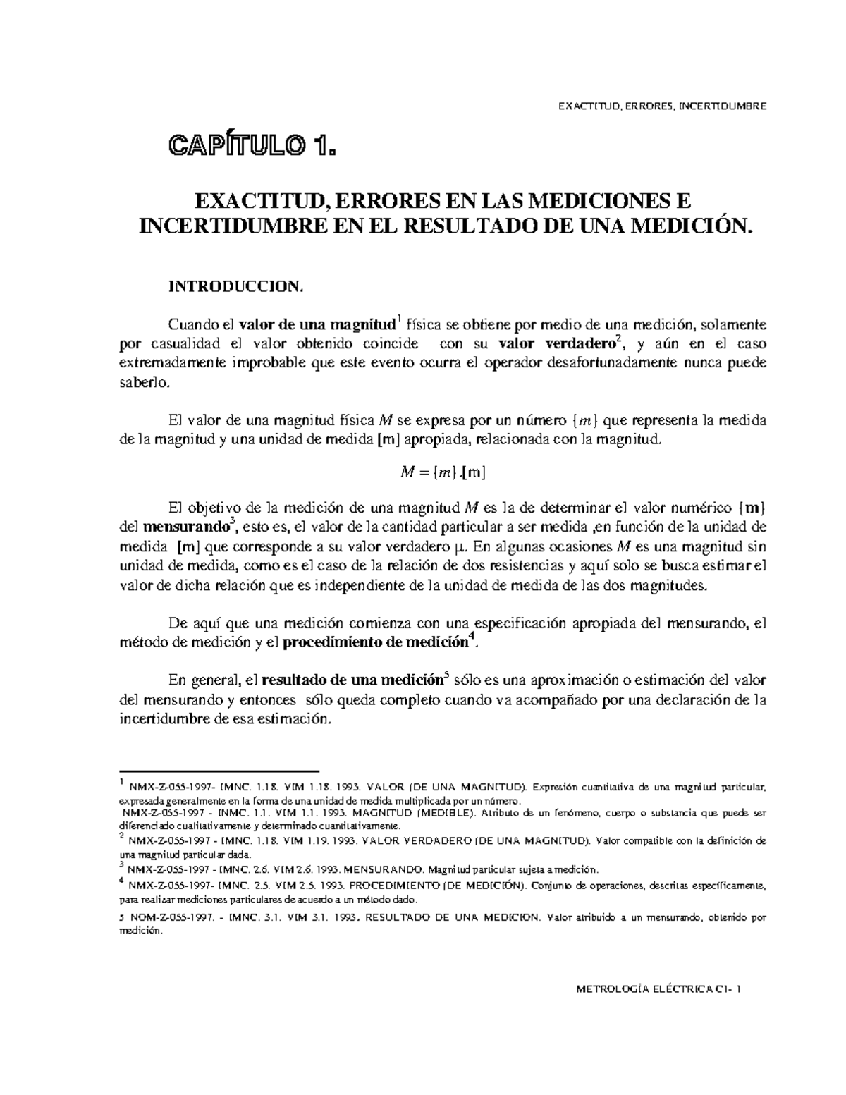 Capítulo 1: Exactitud, Errores e Incertidumbre en Mediciones ...