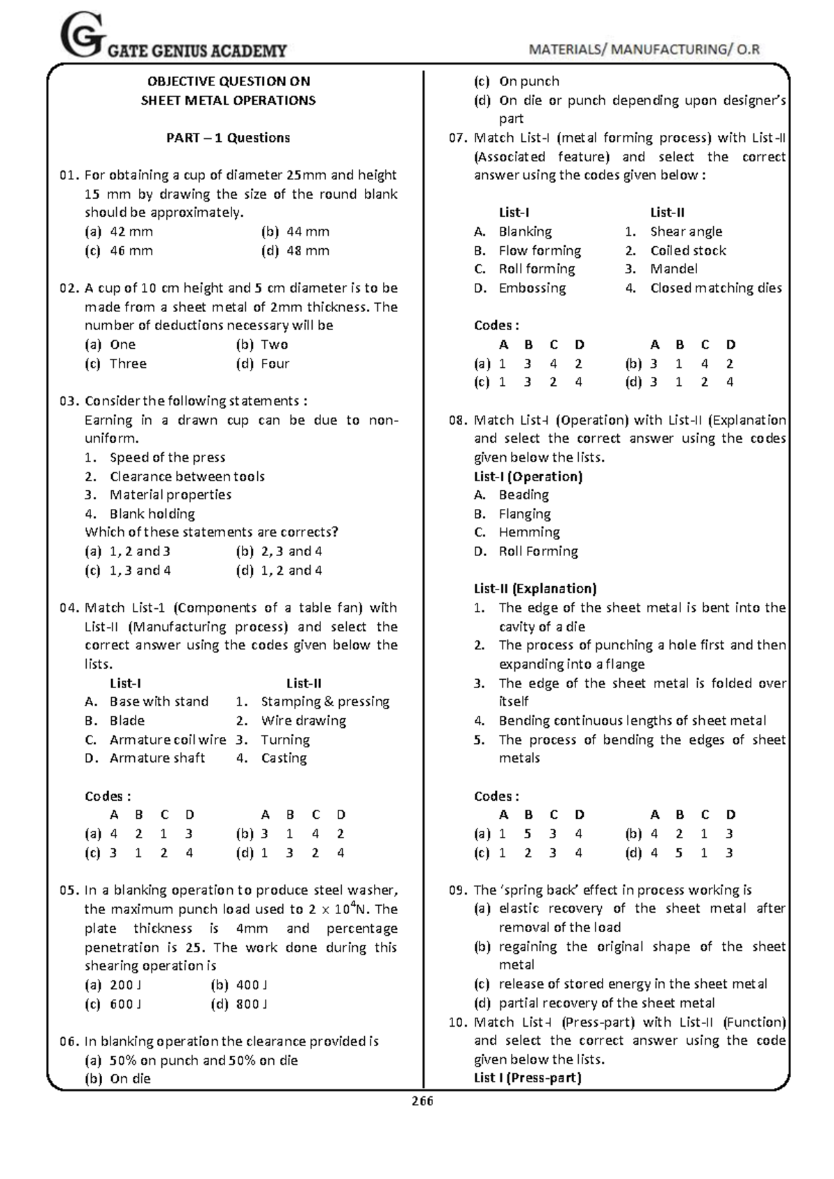 Sheet Metal - Lecture Notes (5) on Operations and Processes - Studocu