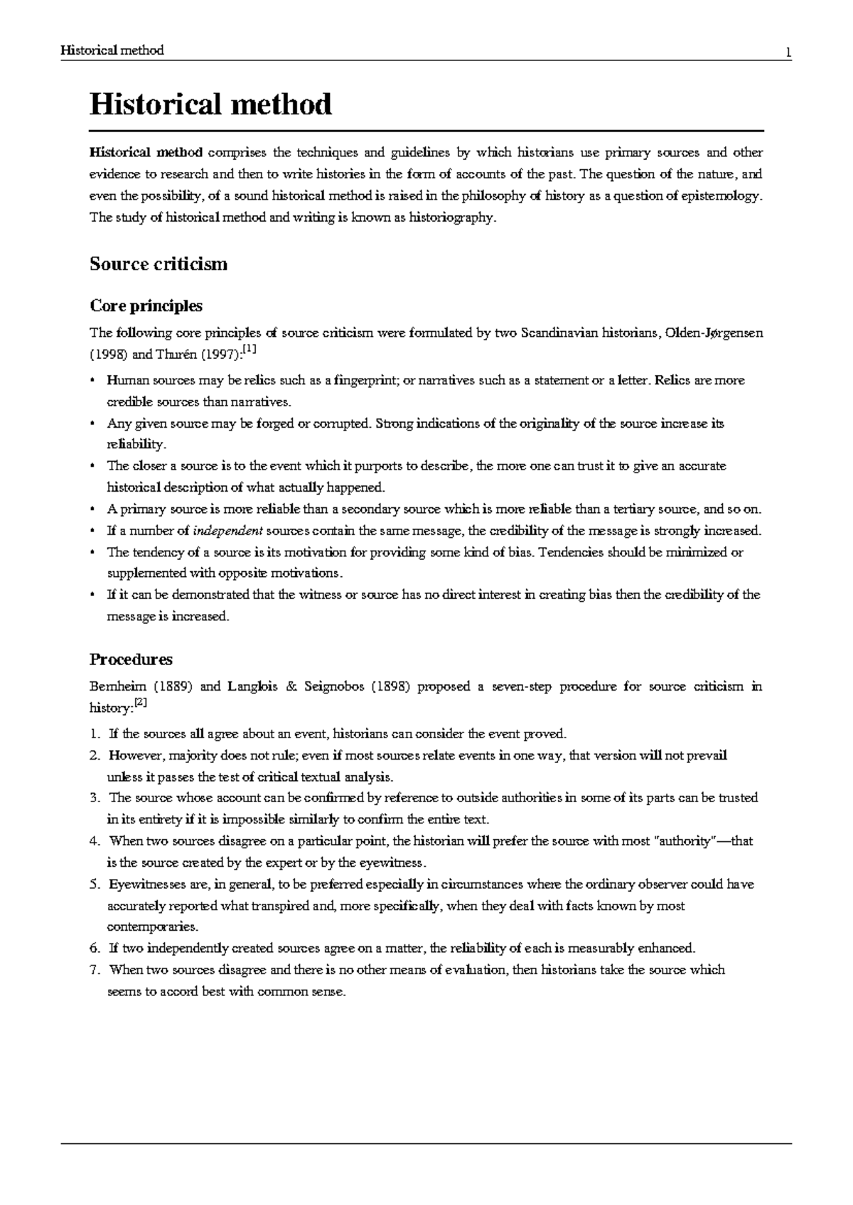 Historical-method - Historical method - Historical method Historical ...