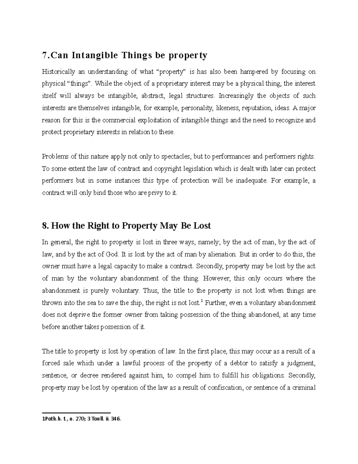 Property Law Theory Continuation: Intangible Rights & Possession - Studocu