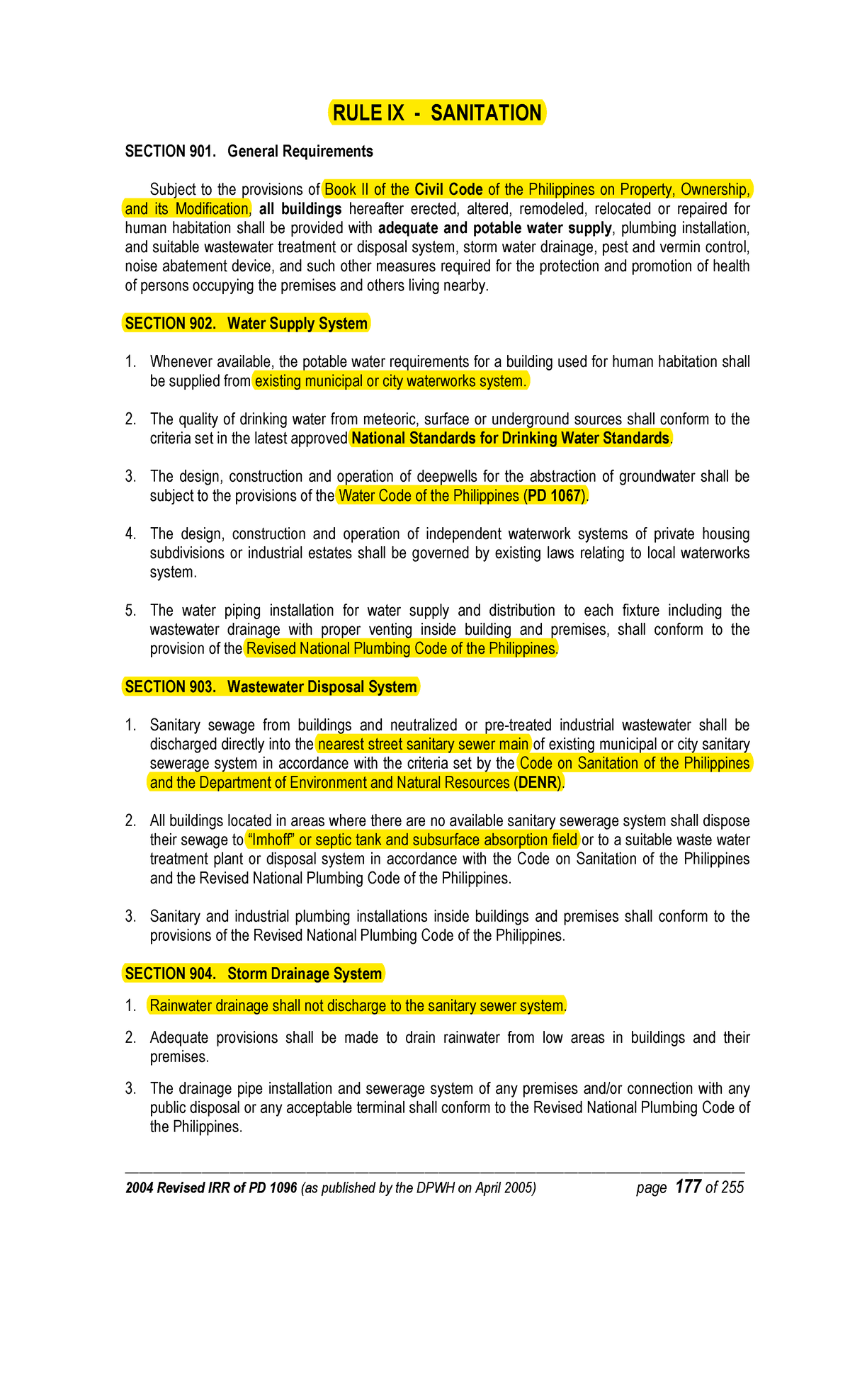Philippines Building Code 2004: Sanitation & Construction Regulations ...