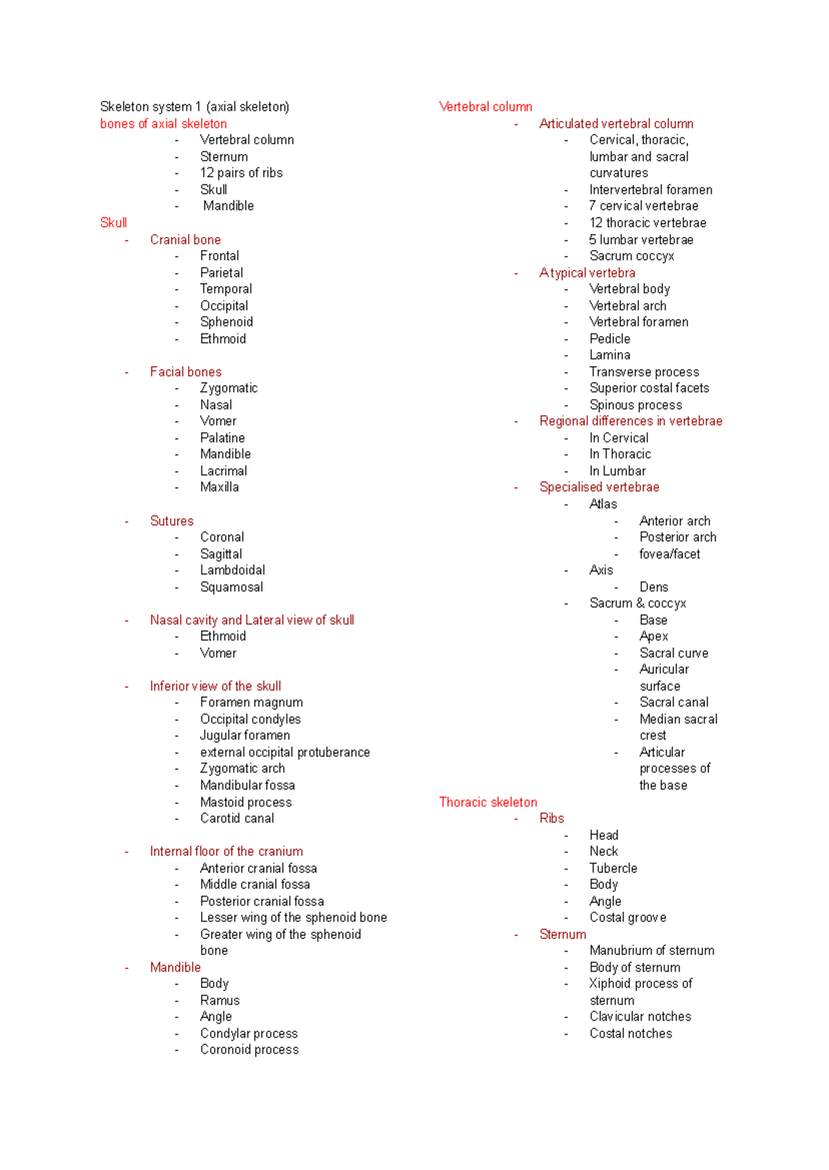 Muscle Groups and Movements of the Thorax, Abdomen, and Limbs (ANAT 101 ...