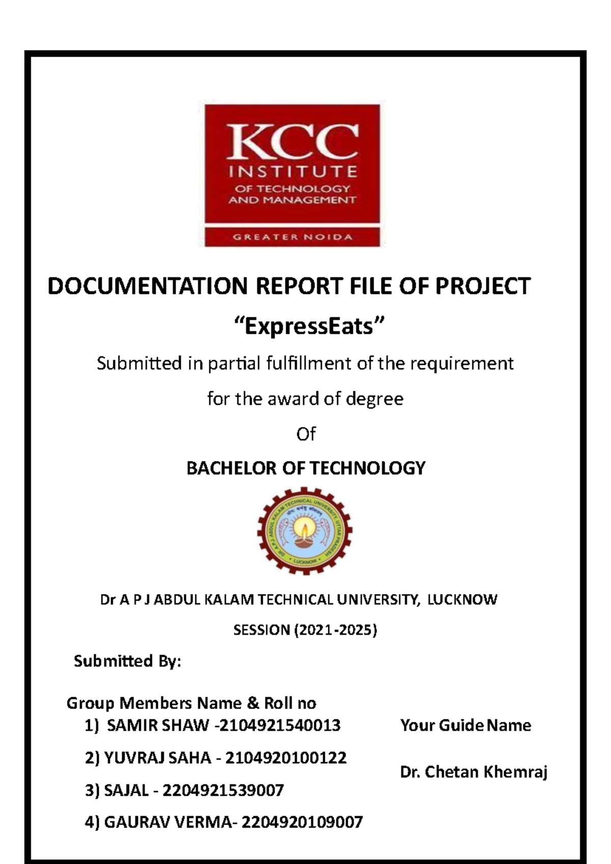 DEMO 241228 191729 - Project Format used in KCC for mini project ...