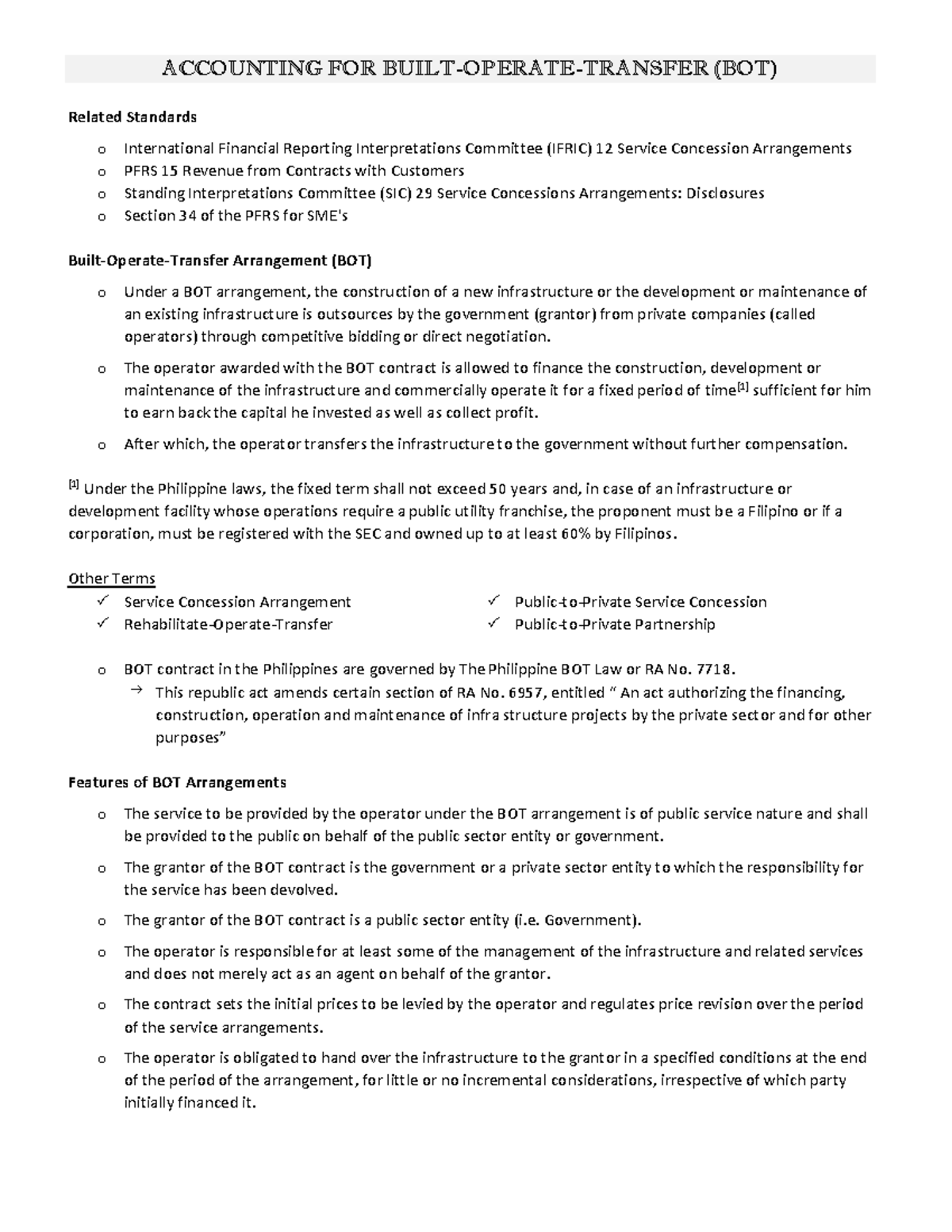 [BOT] Accounting for Build-Operate-Transfer Arrangements Explained ...