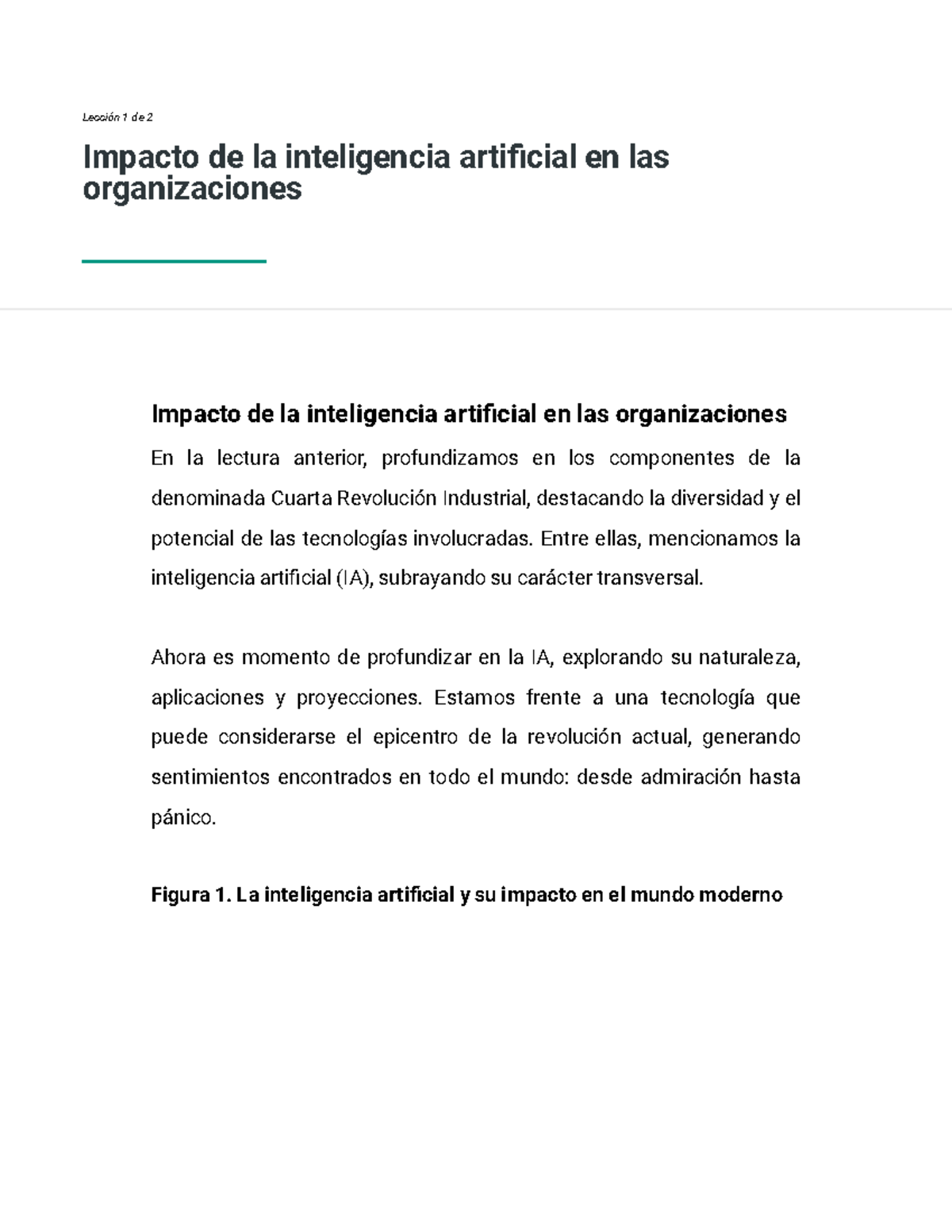 M1L4: Impacto de la IA en Organizaciones y Transformación Digital - Studocu