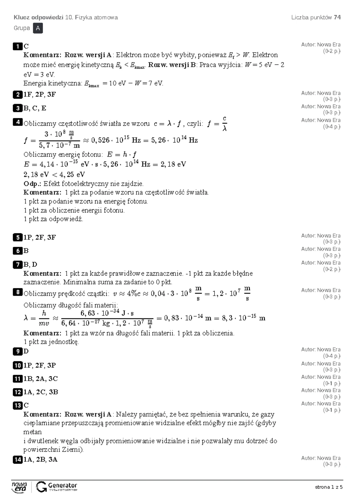 Fizyka Atomowa Nowa Era Sprawdzian www.studocu.com