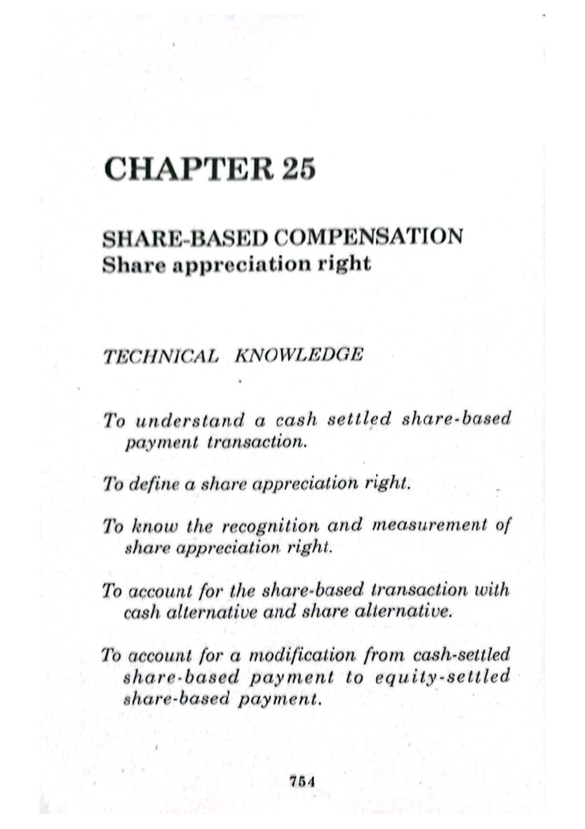 Chapter 25 - Compensation: Share Appreciation Rights in Intermediate ...