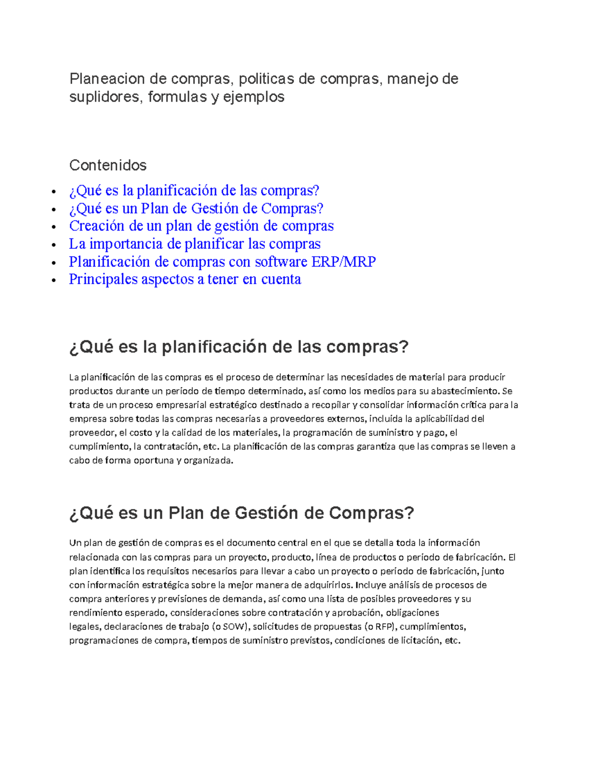 Planeación de Compras y Presupuesto Empresarial: Estrategias y Ejemplos ...