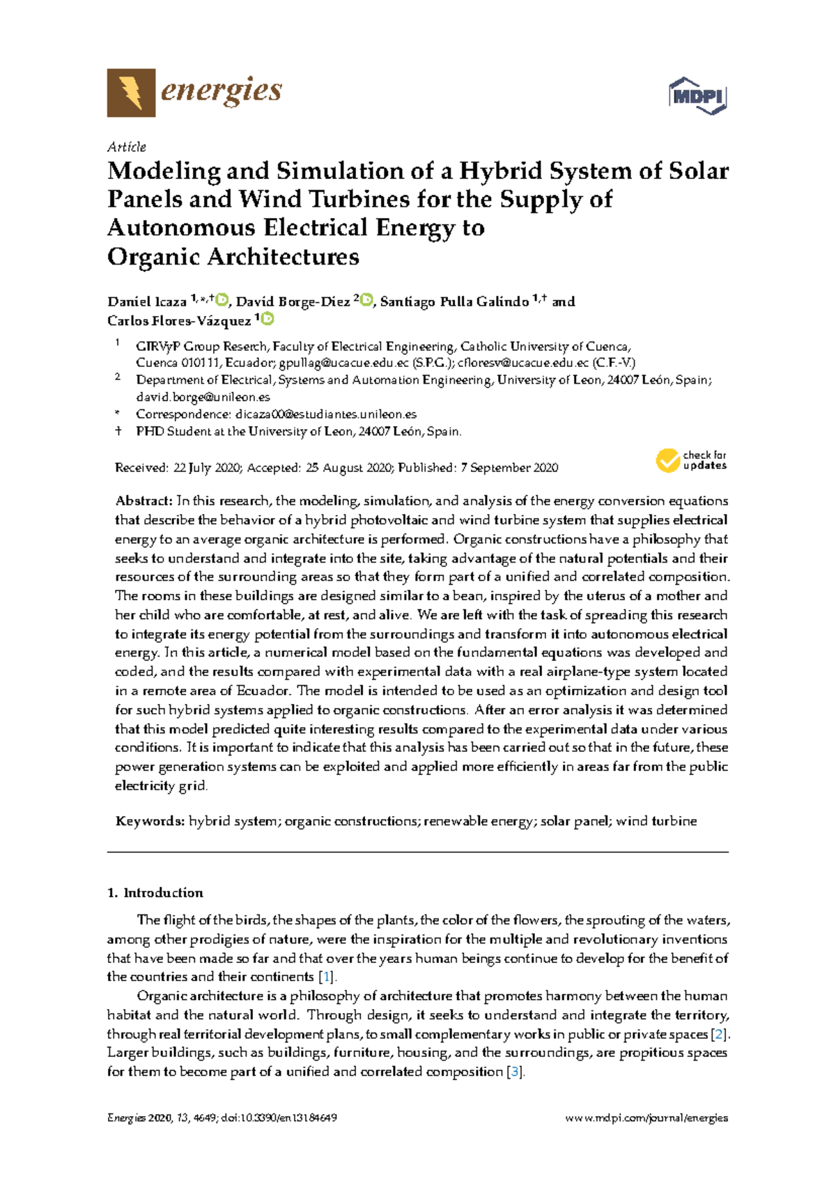 Modeling and Simulation of a Hybrid Solar-Wind Energy System for ...