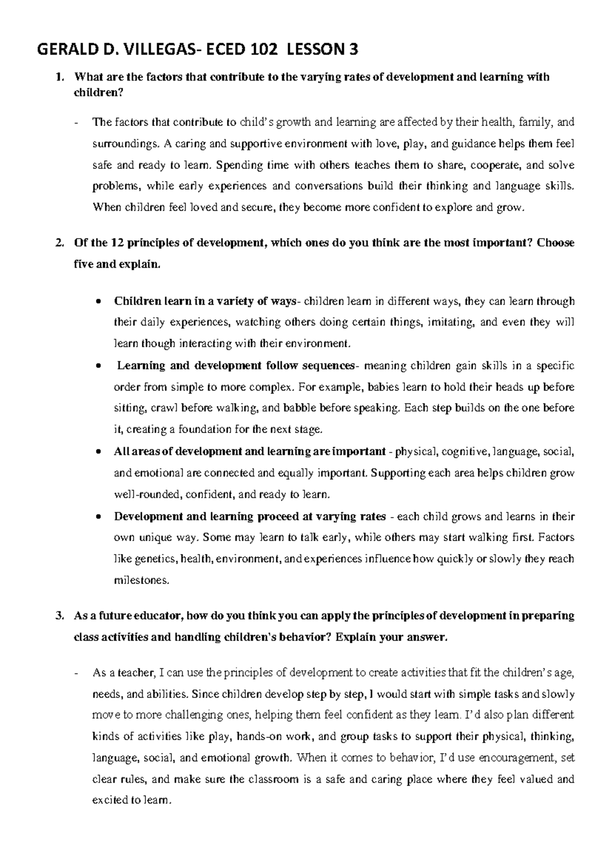 ECED 102 Lesson 3: Factors Influencing Child Development and Learning ...