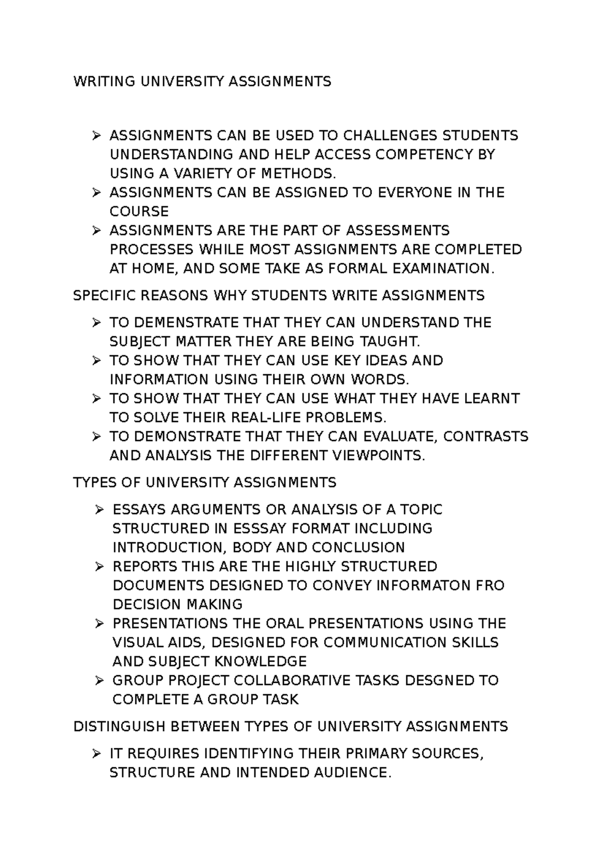 Writing University Assignments: Understanding Types and Challenges ...