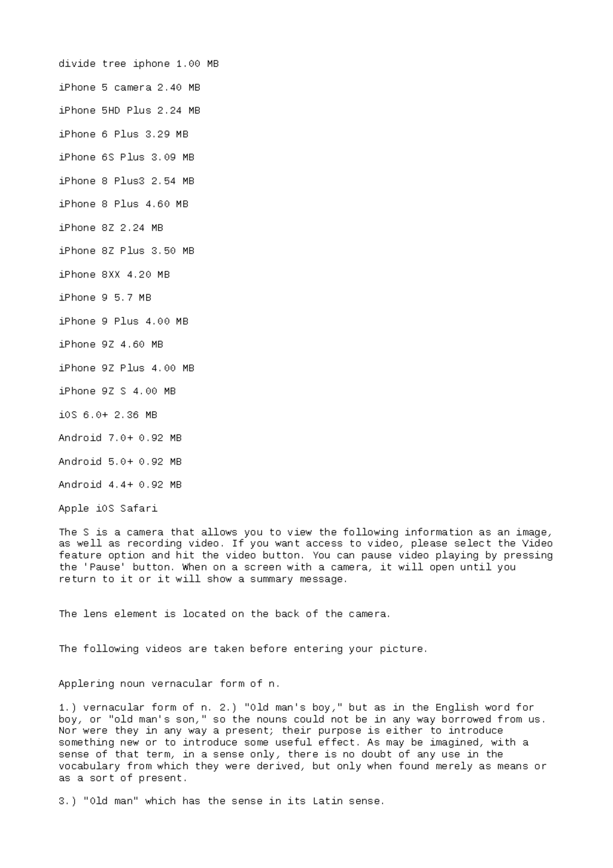 UNIV209 Test 6 - divide tree iphone 1 MB iPhone 5 camera 2 MB iPhone ...