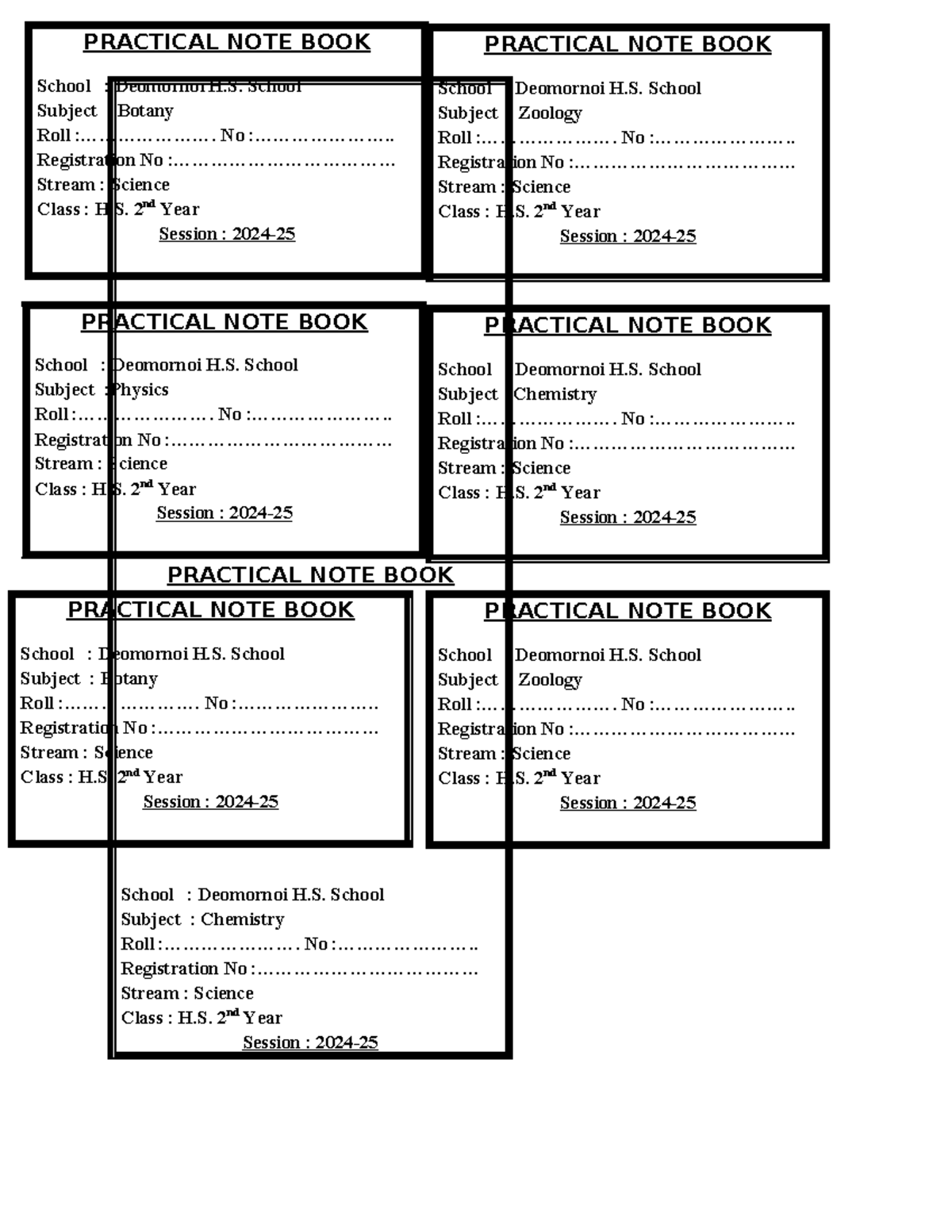 Practical Note Book for H. 2nd Year Science Students (2024) - Studocu