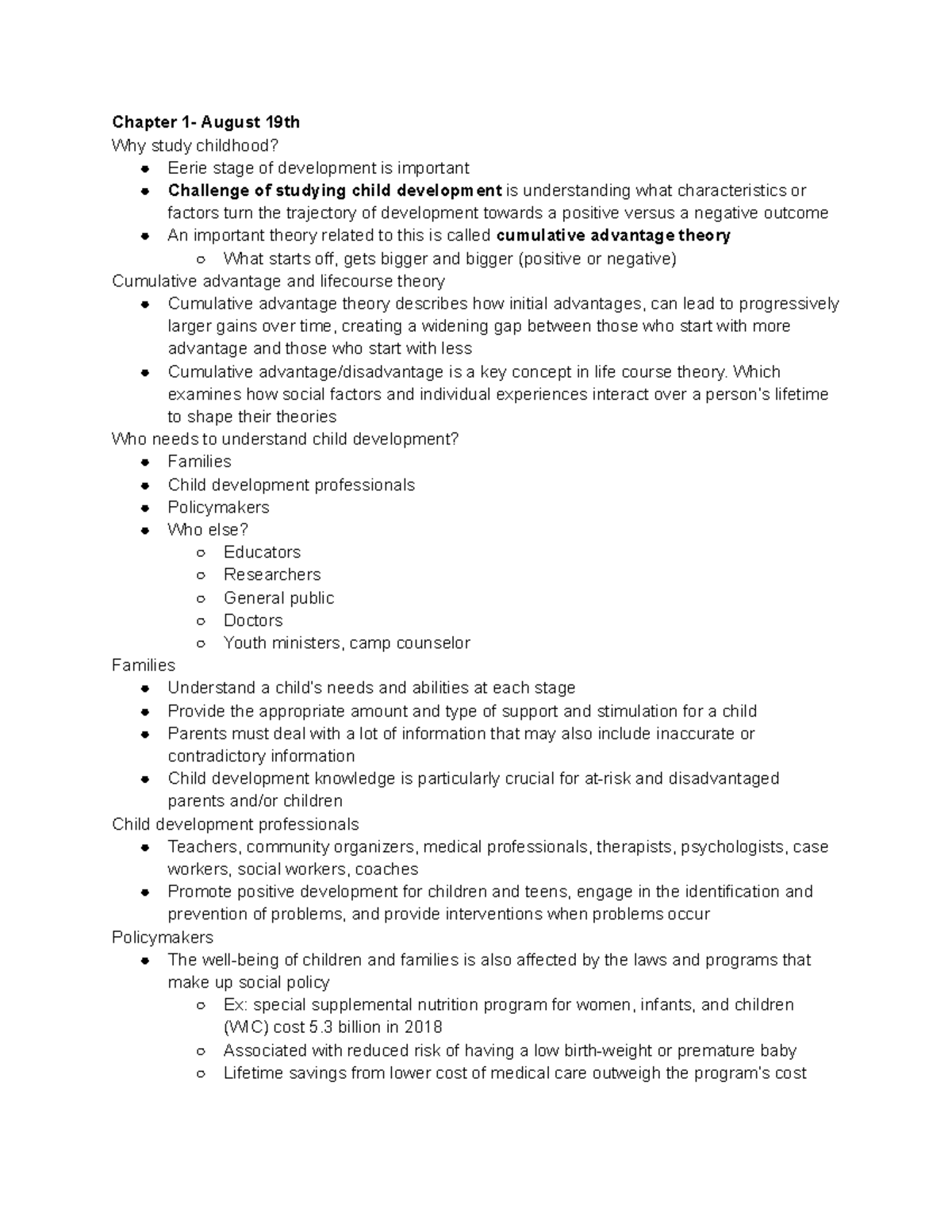 Chapter 4: Genetic Disorders and Child Development Insights (CDEV 101 ...
