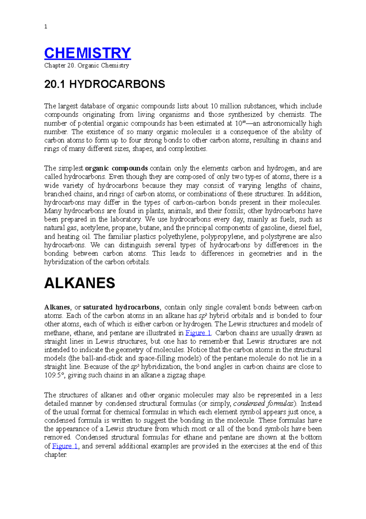 Chemistry - LECTURE - CHEMISTRY Chapter 20. Organic Chemistry 20 ...