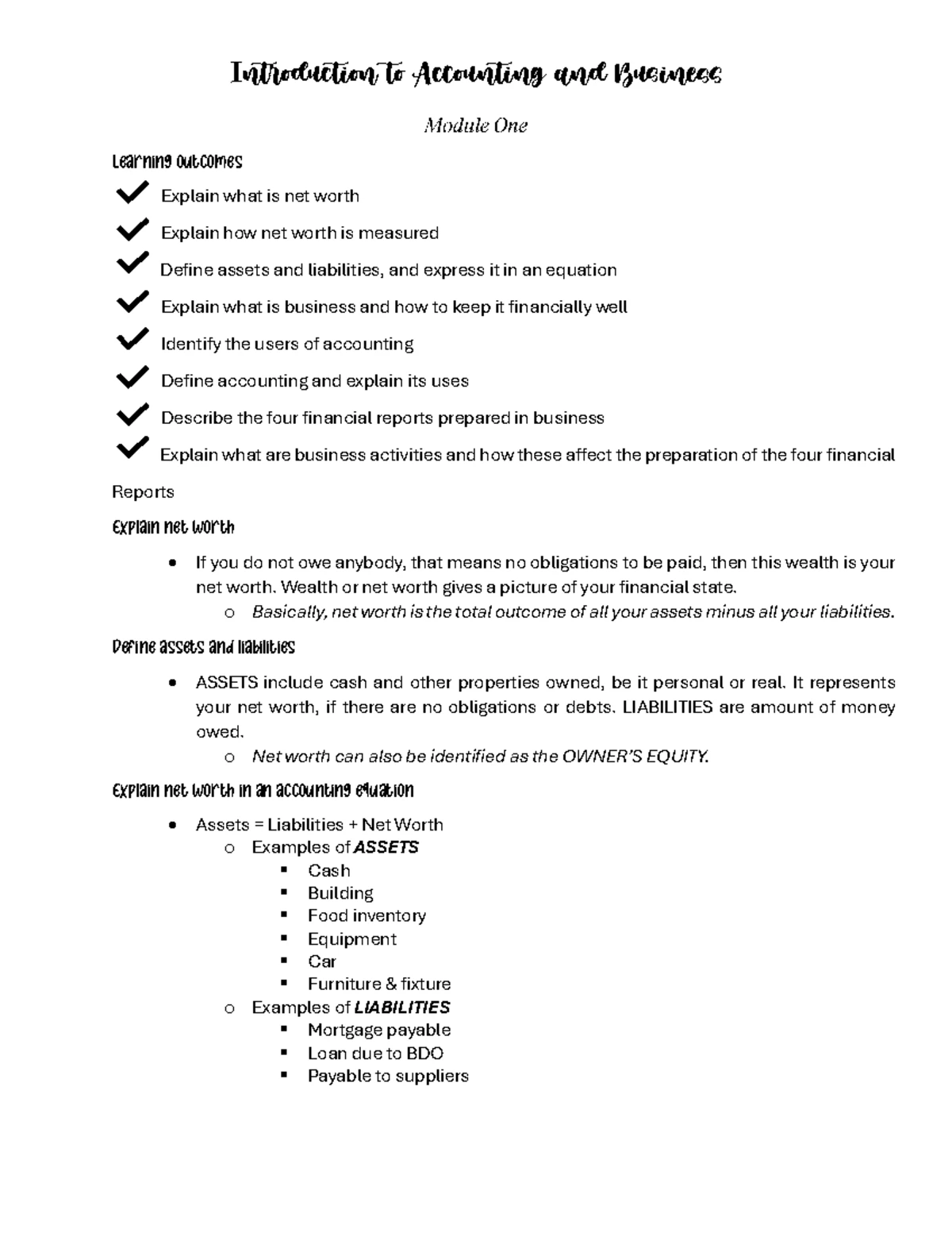 COST ACC 101 - Chapter 1: Cost Accounting Fundamentals Review - Studocu