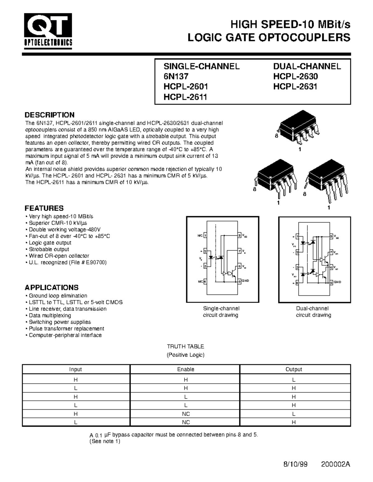 6N137 - Optocouplers Technical Overview and Characteristics - Studocu