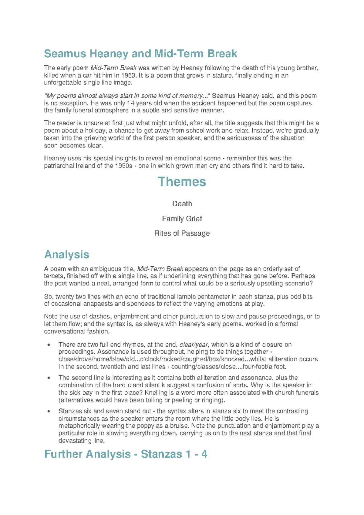 Follower (Poem Analysis) - Seamus Heaney's Admiration for His Father ...