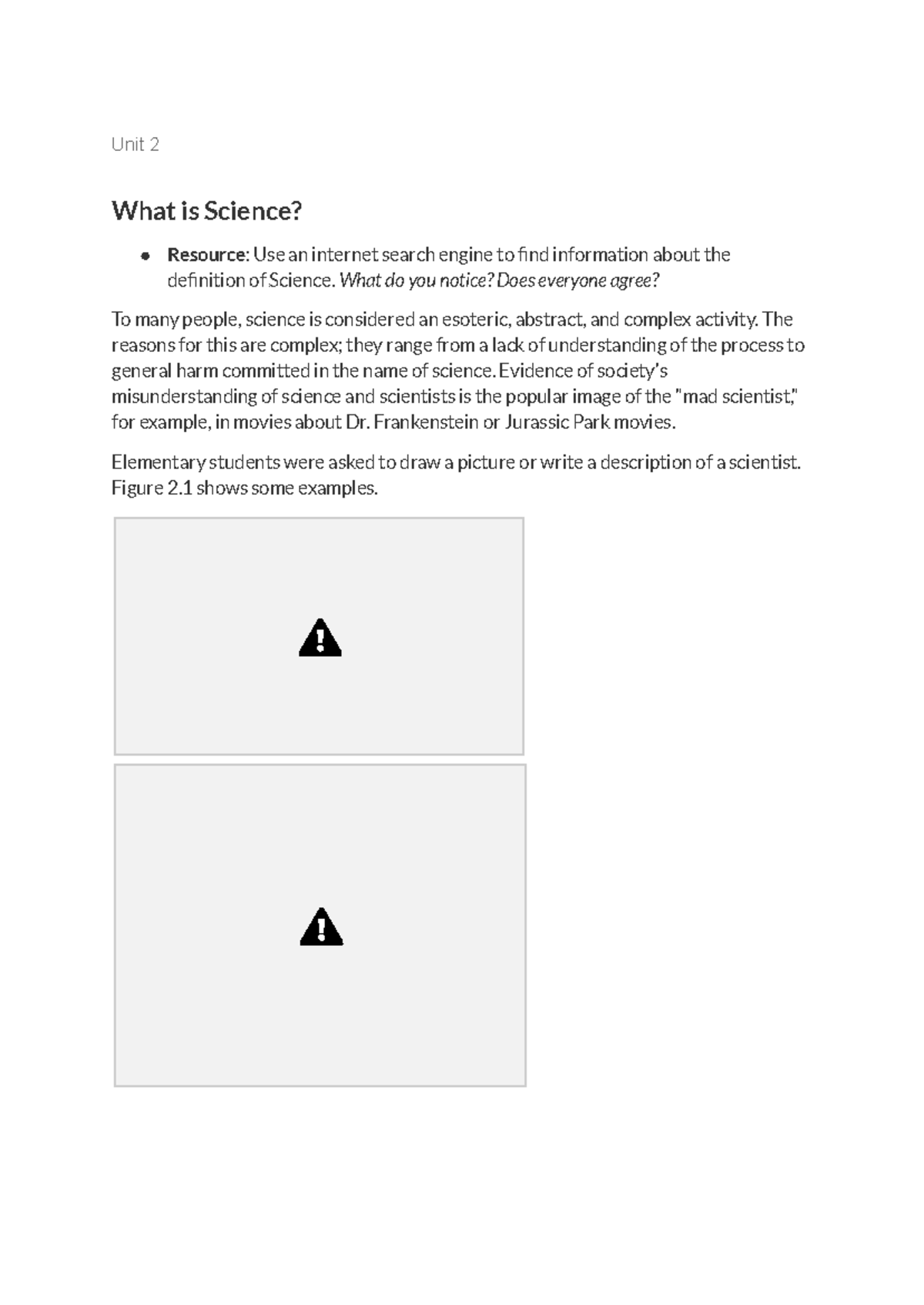 Unit 2: Understanding the Nature of Science and Its Importance - Studocu