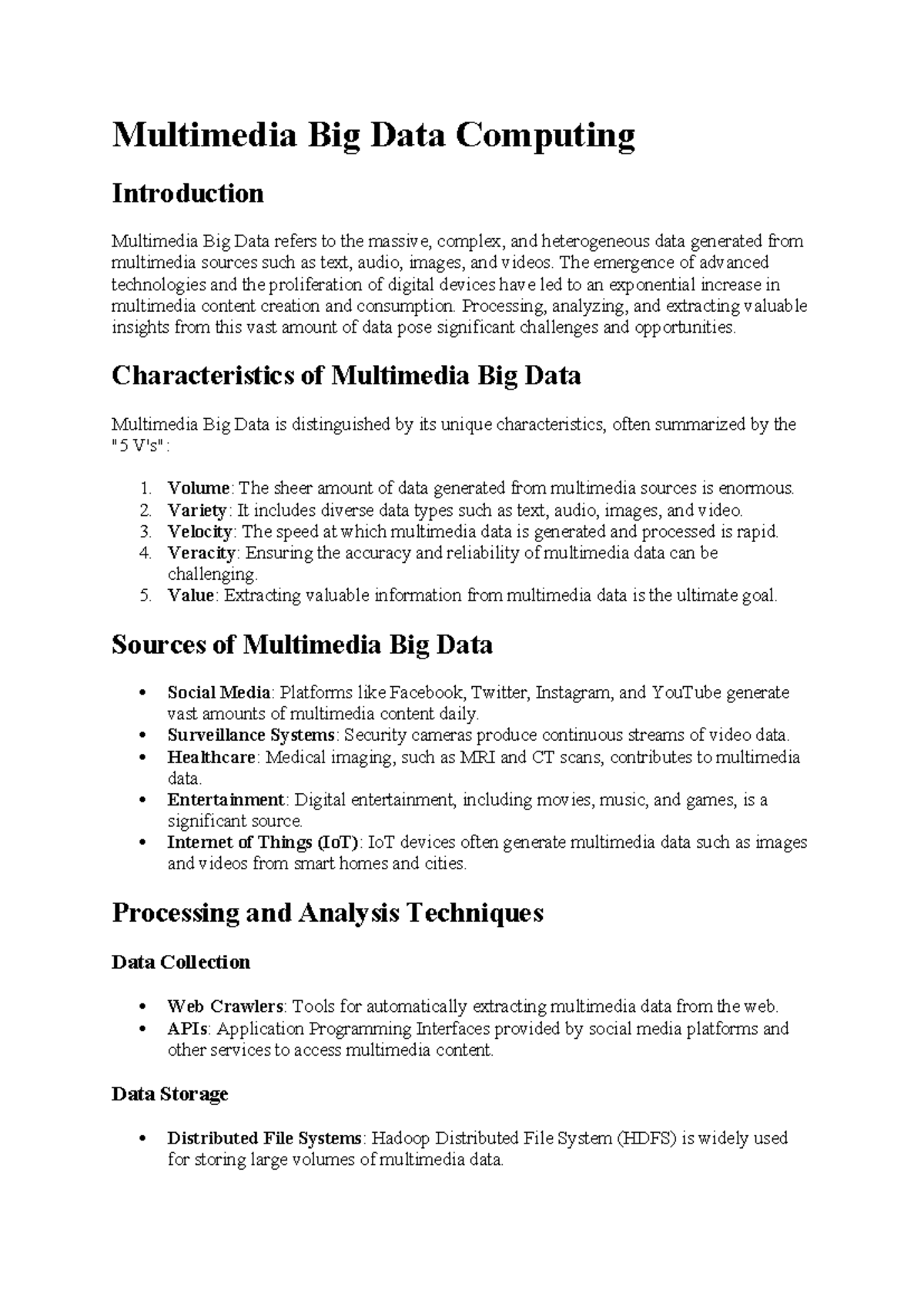 Unit-5 - Multimedia Big Data Computing Introduction Multimedia Big Data ...