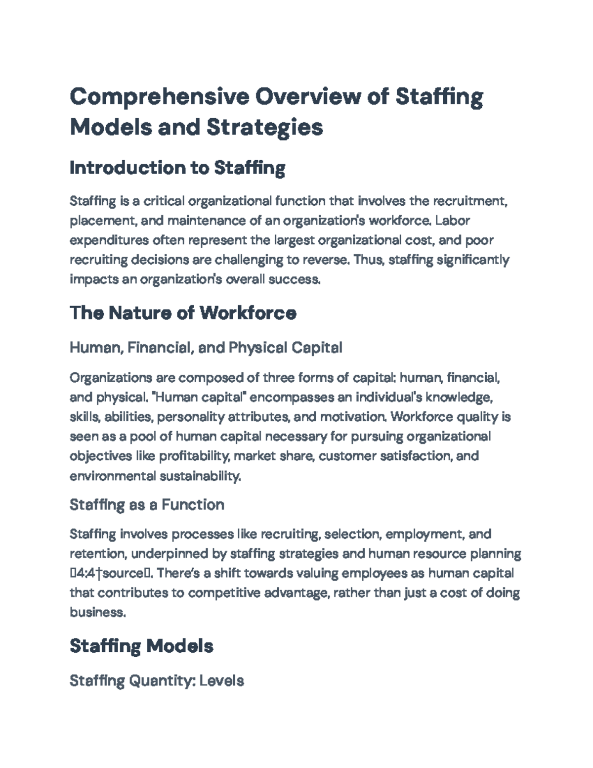 Staffing Models and Strategies Overview - HR Management Insights ...