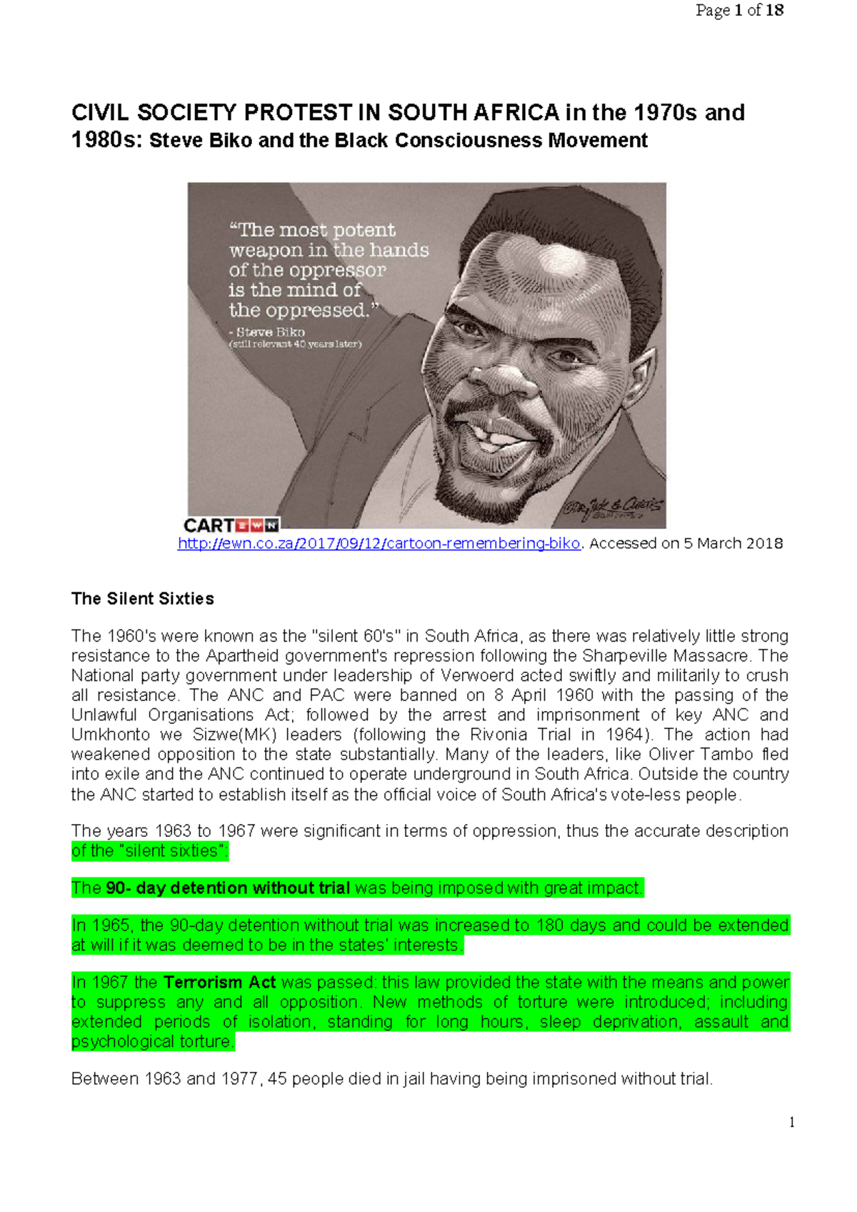 CIVIL SOCIETY PROTEST IN SOUTH AFRICA: The BCM & Soweto Uprising (1976 ...