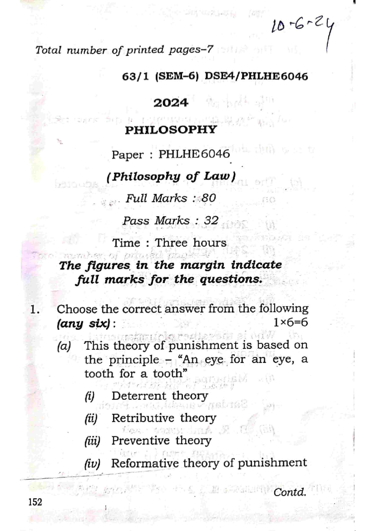 PHLHE6046 Final Exam Notes: Philosophy of Law 2024 - Studocu