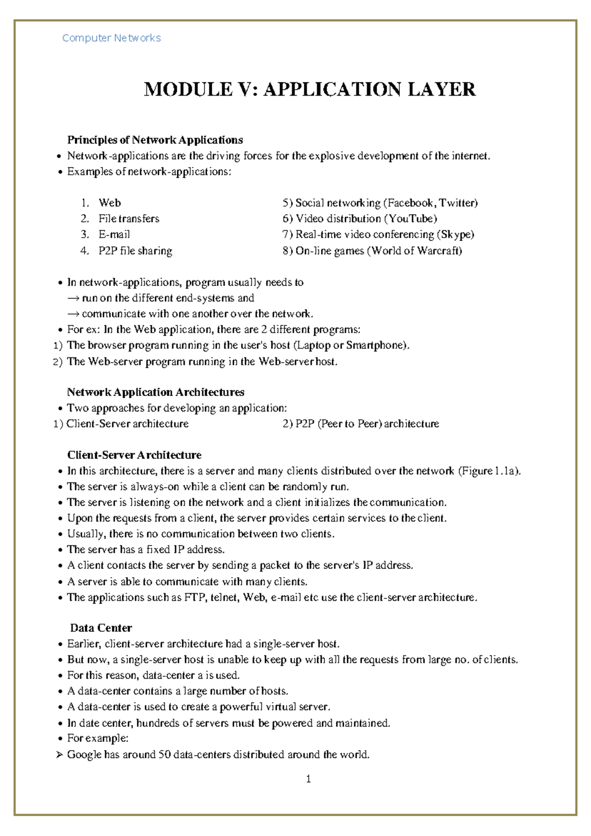 Mod 5 notes(CN BCS502) - It is useful for examination purpose. - MODULE ...