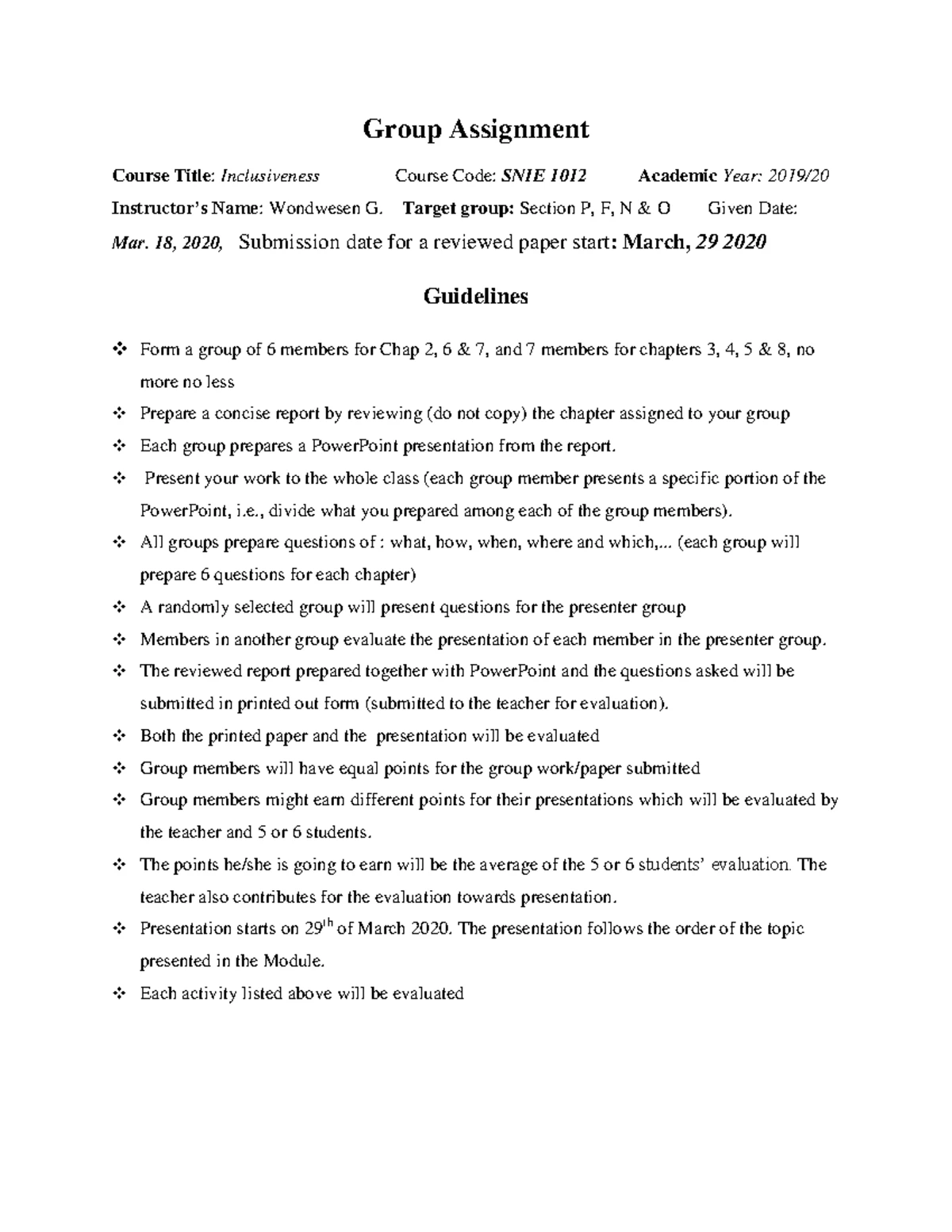 Inclusiveness Module: Special Education Needs (Chapters 3 & 4) 2024 ...